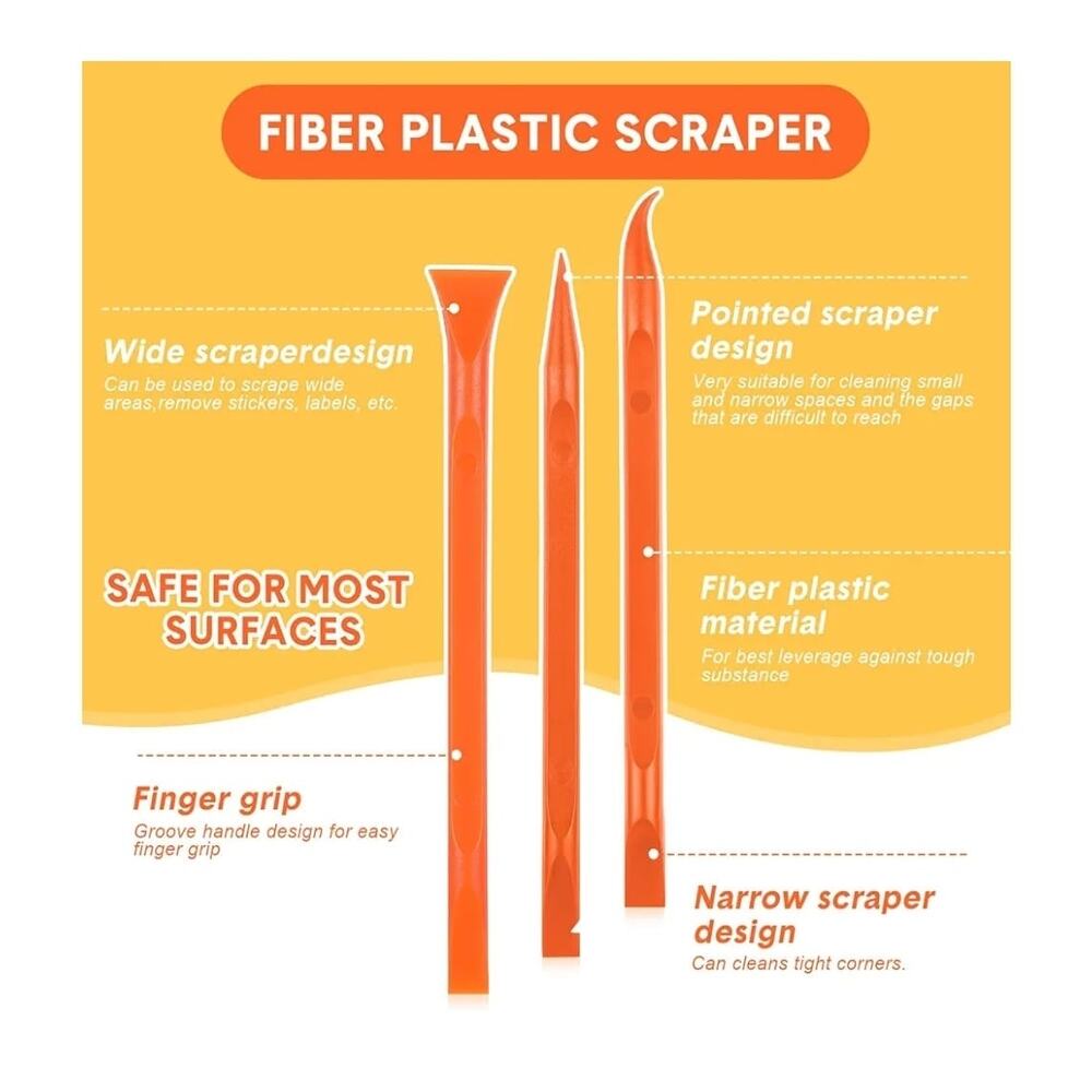 9 Pieces Plastic Scraper Tool Scratch Free Crevice Cleaning, tool‎ multipurpose - Picture 2 of 4